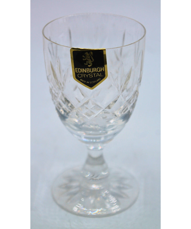 Edinburgh | 6 Crystal Glasses - 4" Tall | Non-Mint Box