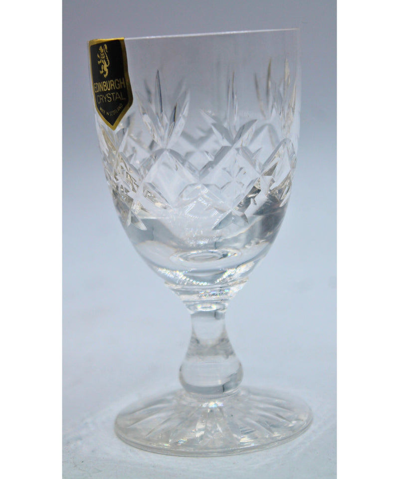 Edinburgh | 6 Crystal Glasses - 4" Tall | Non-Mint Box