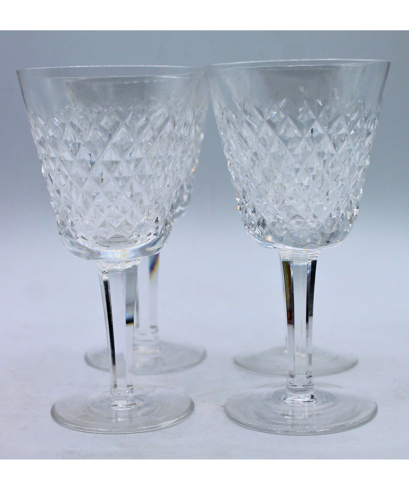 4 Crystal Wine Glasses | Scratched