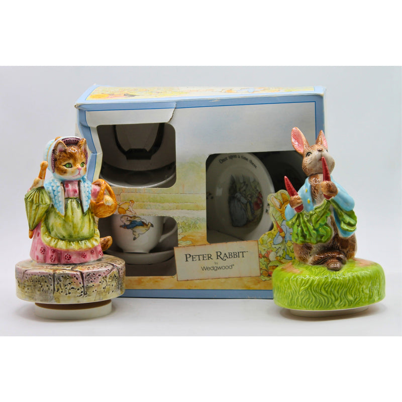 Lot of 3: Peter Rabbit Figurines and Teaset | Broken Music Box