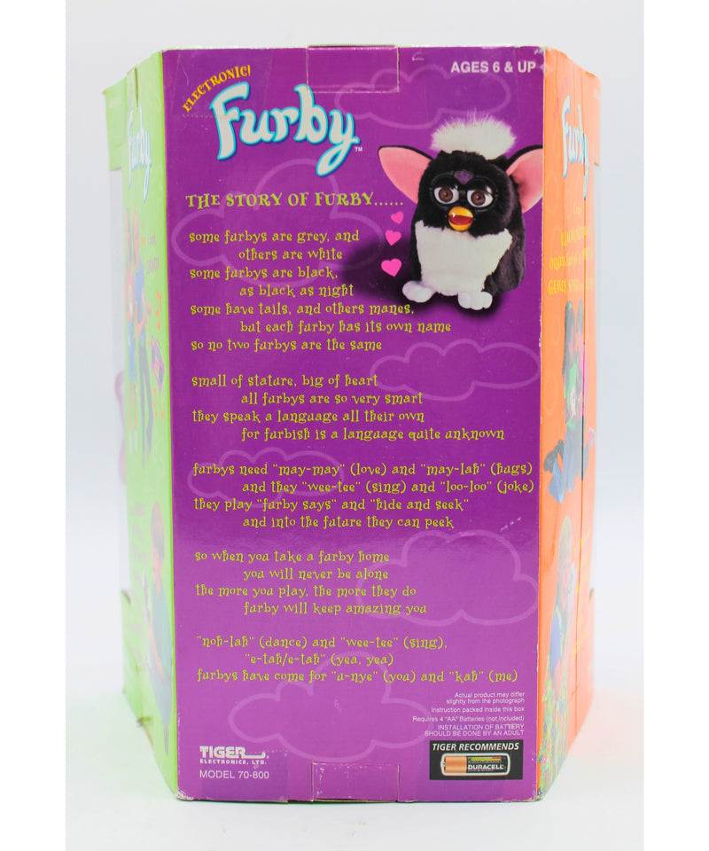 Tiger | Black and White Tuxedo Electronic Furby | Non-Mint Box