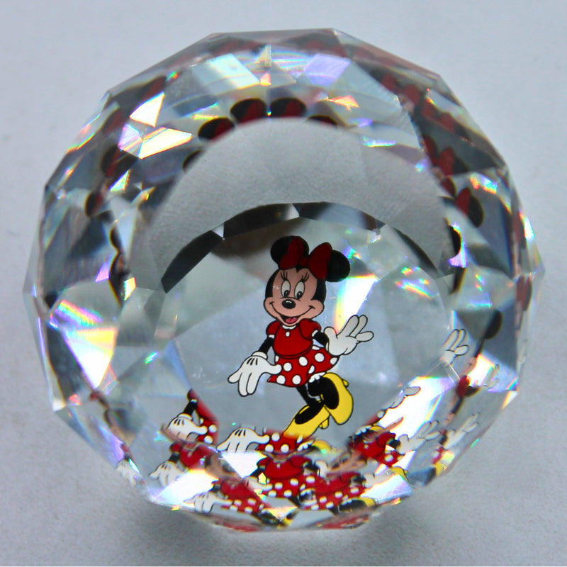 Lot of 2: Mickey and Minnie Mouse Prism Paperweights