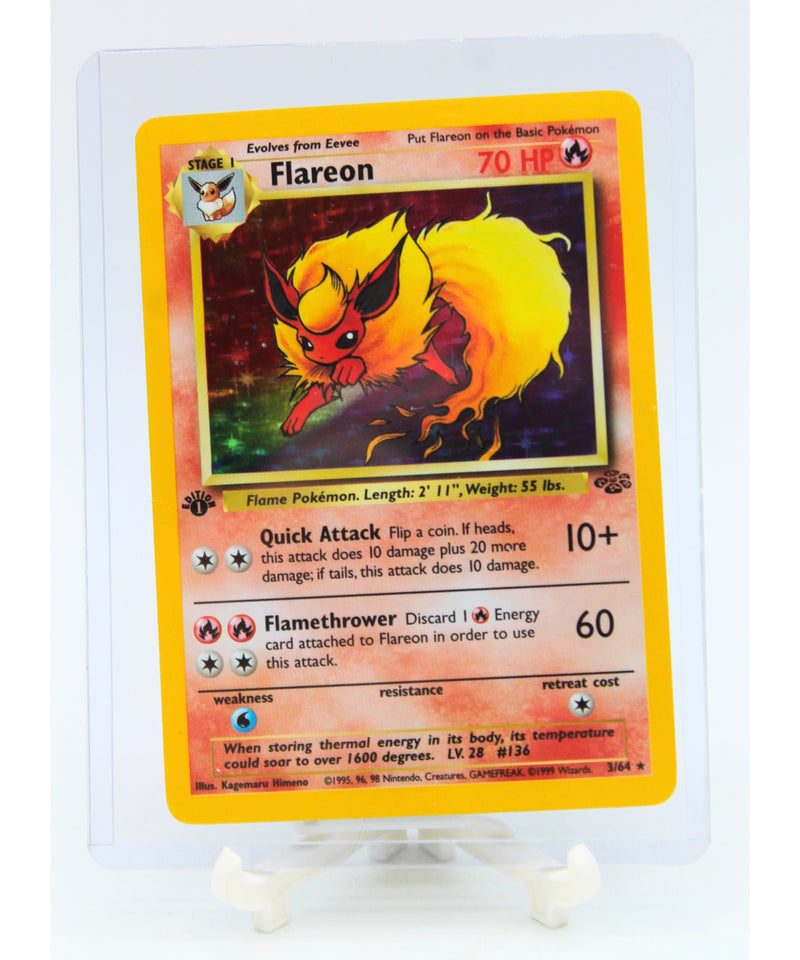 Pokemon | 1st Edition Holo Flareon 3/64 | Bend