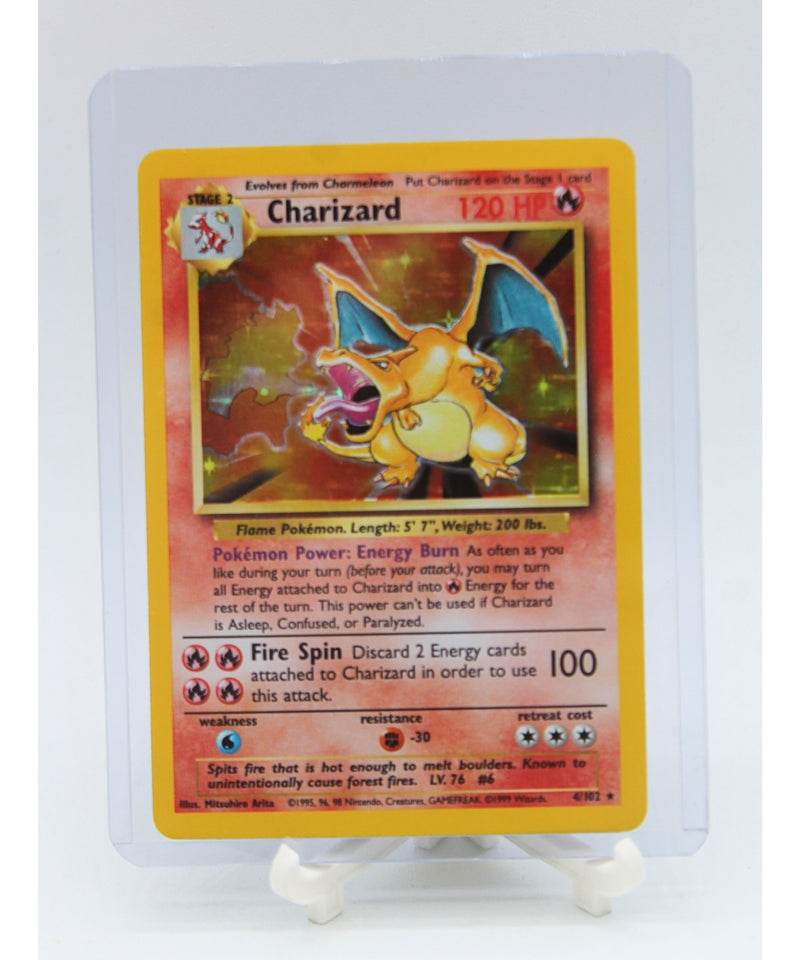 Pokemon | Holo Charizard 4/102 | Scratches