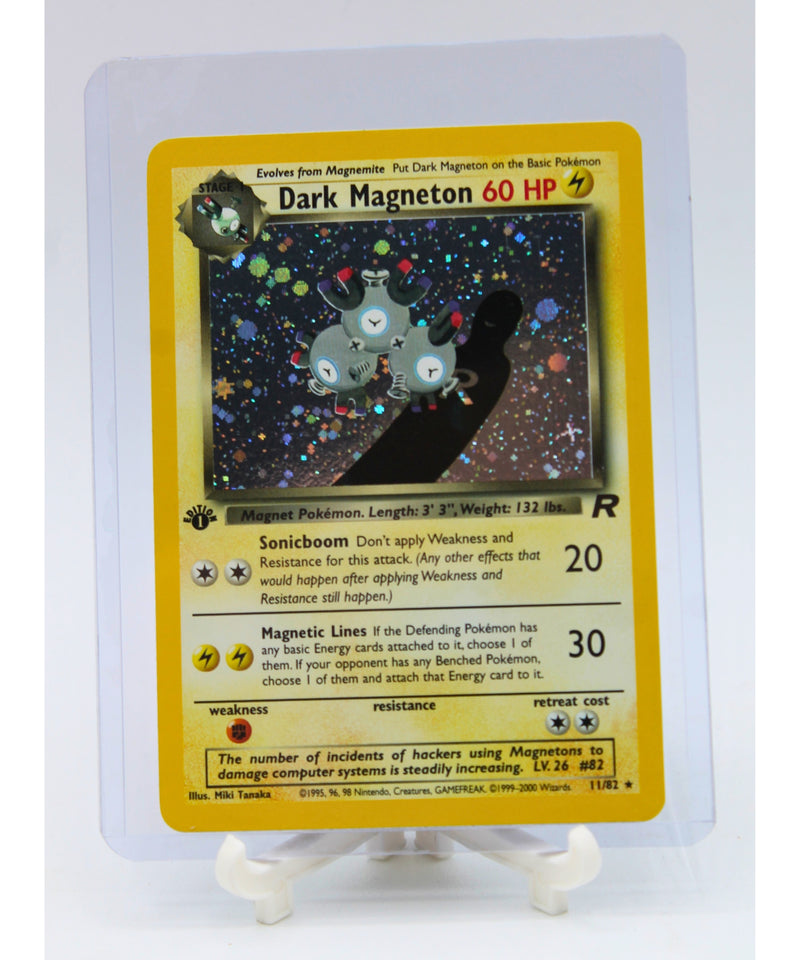 Pokemon | 1st Edition Holo Dark Magneton 11/82 | Scratched