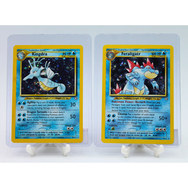 Lot of 2: Rare Holo Kingdra 8/111 & Feraligatr 4/111 with SWIRL | Excellent