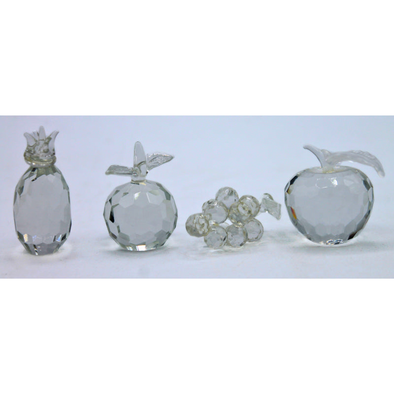 Lot of 4: Crystal Fruit Prism Figurines | Please Read