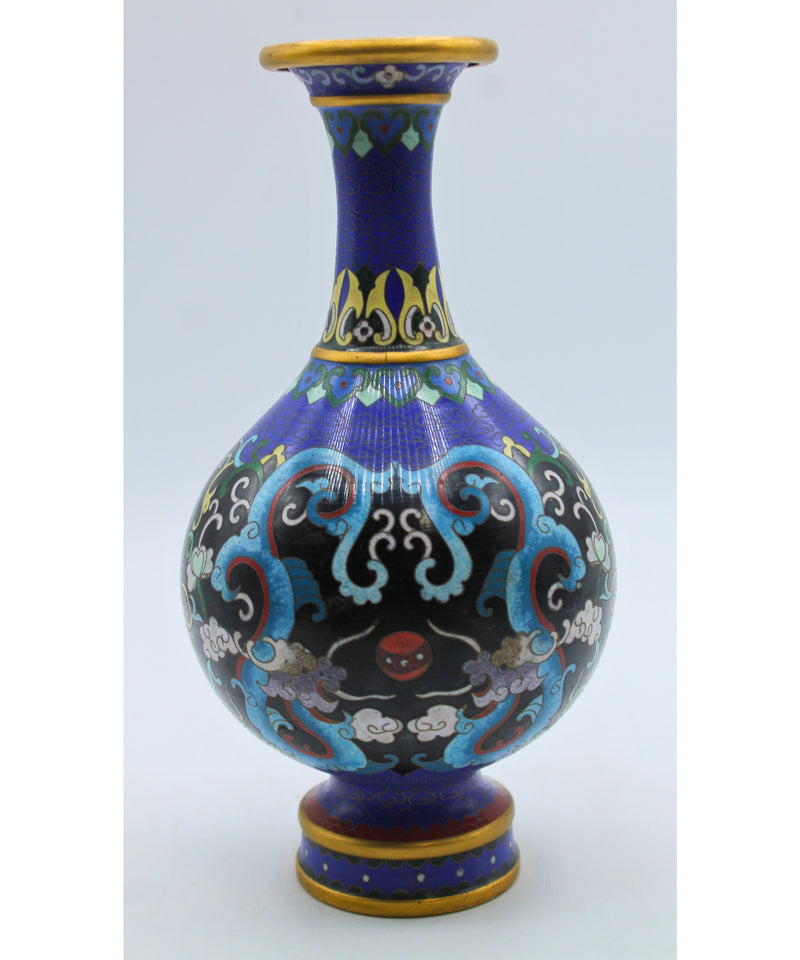 Chinese Cloisonne Vase with Dragons | Please Read