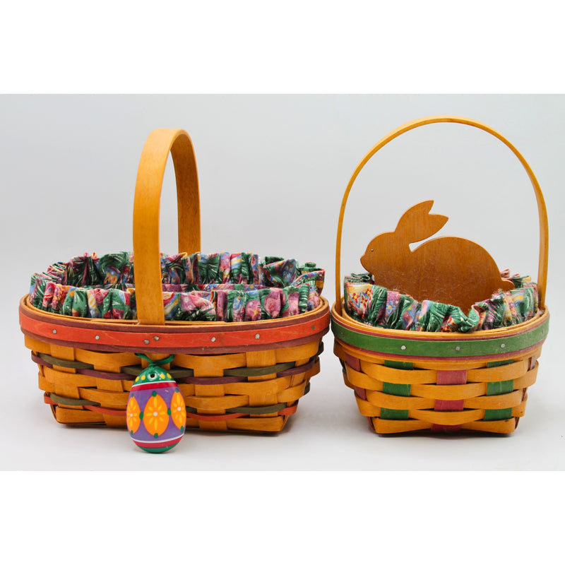 Lot of 2: Longaberger Easter Baskets with Liners | Please Read