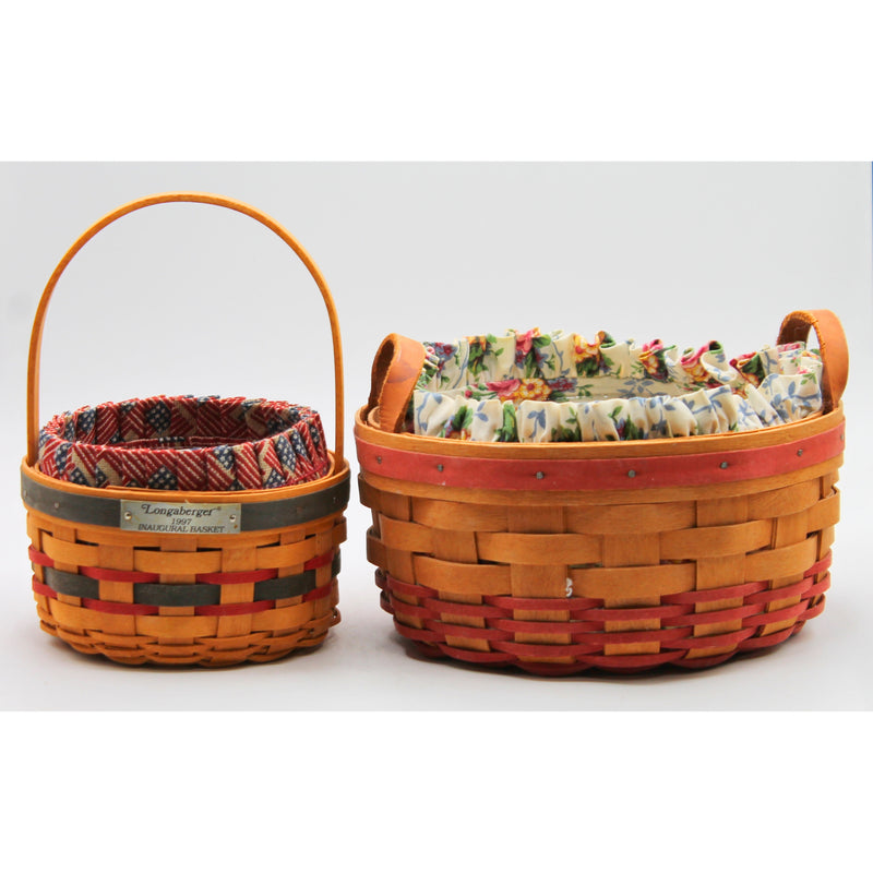 Lot of 3: Longaberger Large Basket, Mothers Day Basket & Inaugural Basket | Read