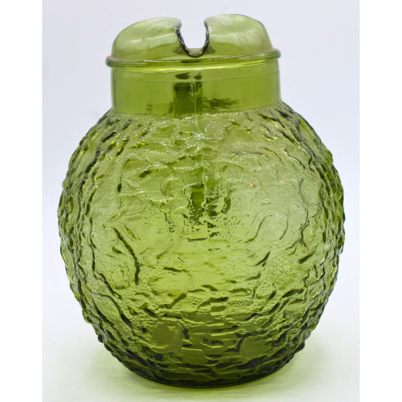 Anchor Hocking Milano Lido Green Ball Pitcher & Tumbler Glasses | Please Read