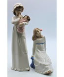 Lot of 2: Mother with Baby & Sitting Girl Figurines | Please Read