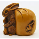 Signed Vintage Japanese Hand Carved Netsuke - Bunny Rabits | Please Read
