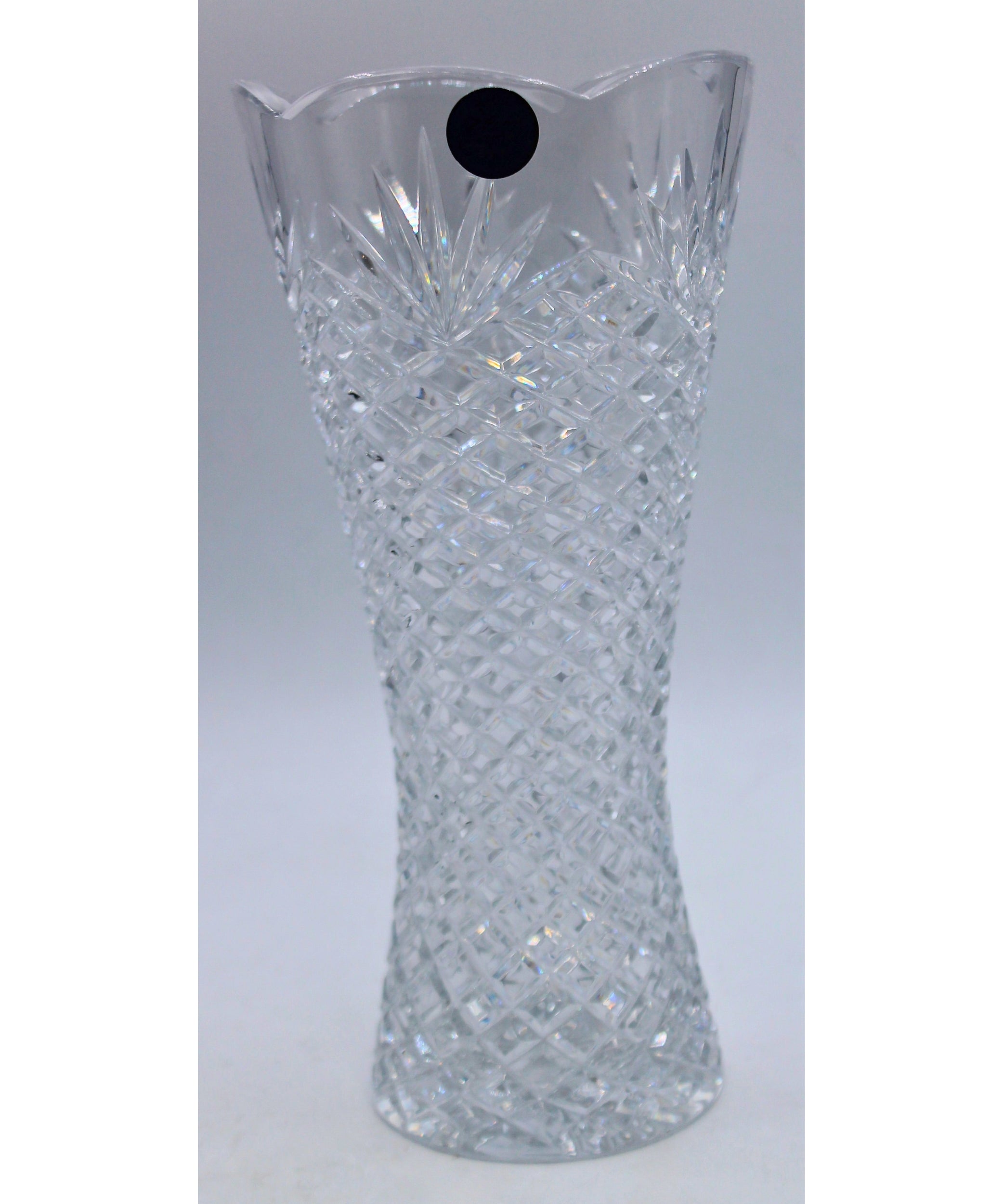 Thomas James Diamond Cut Crystal Vase | Please Read