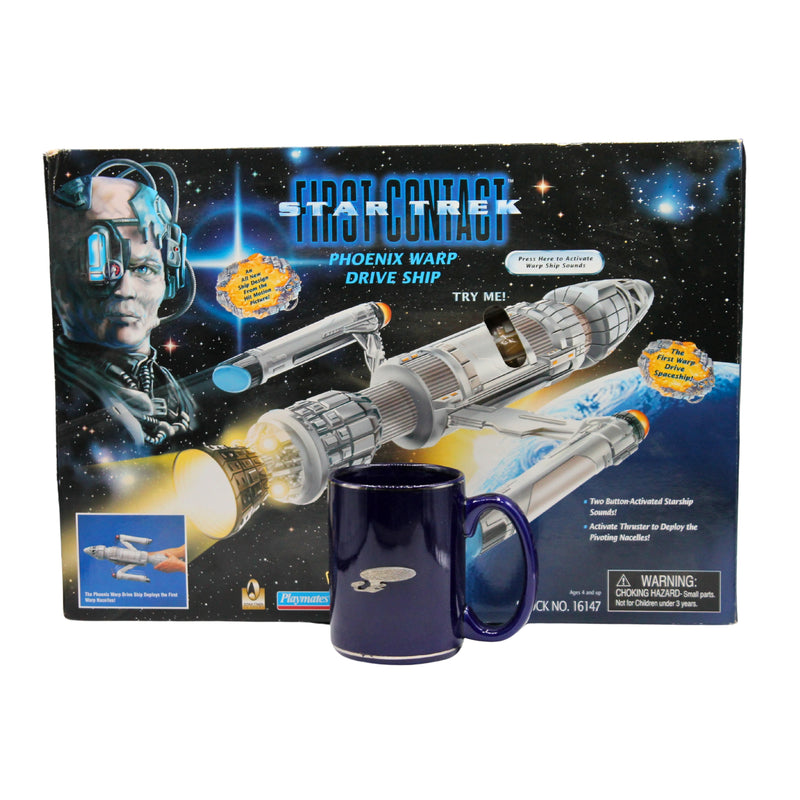 Star Trek First Contact Phoenix Warp Drive Ship & Mug