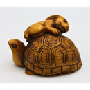 Signed Japanese Vintage Hand Crafted Turtle & Bunny Netsuke
