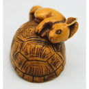 Signed Japanese Vintage Hand Crafted Turtle & Bunny Netsuke
