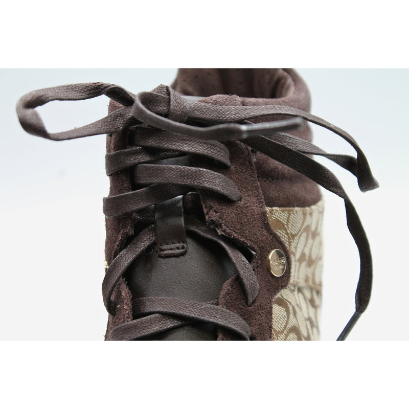 Coach Brown Alara Womens Signature Wedge Sneaker - Size 9.5M | Please Read