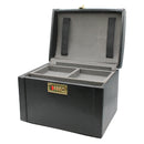 Bentony Square Combination Lock Box - Black Leather