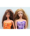 Lot of 2: Barbie & Hamilton Toy Dolls - Purple & Orange