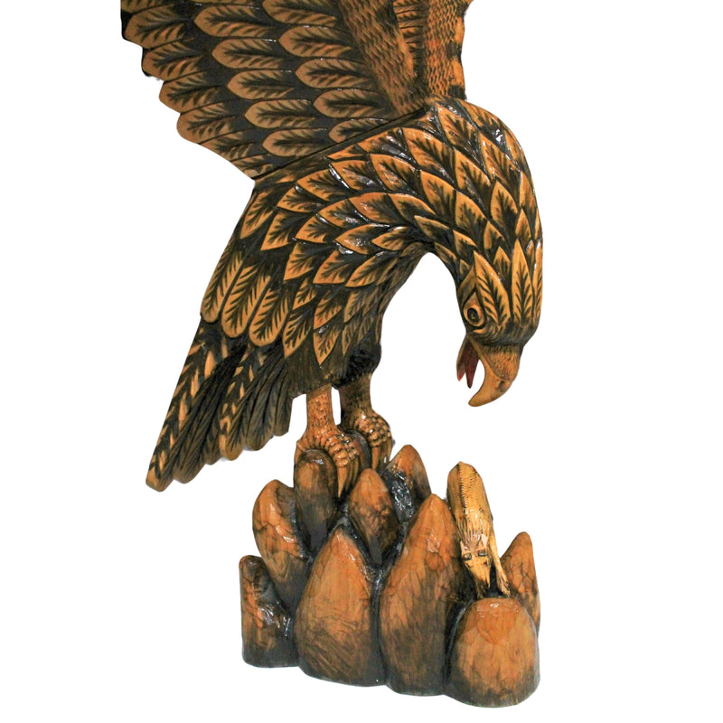 Wood Hand Carved Bald Eagle | Please Read