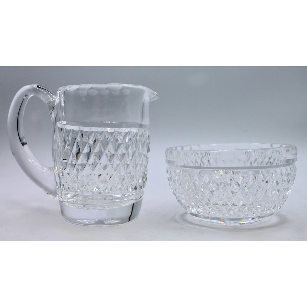 Waterford Diamond Pattern Creamer and Sugar Set | Please Read