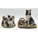 Lot of 2: Border Collie Dog Candleholder & Figurine | Please Read