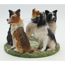 Lot of 2: Border Collie Dog Candleholder & Figurine | Please Read