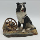 Lot of 2: Border Collie Dog Candleholder & Figurine | Please Read