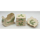 Lot of 4: Holiday Decorations - Sleigh, Leaf Dish & Holly Box | Please Read