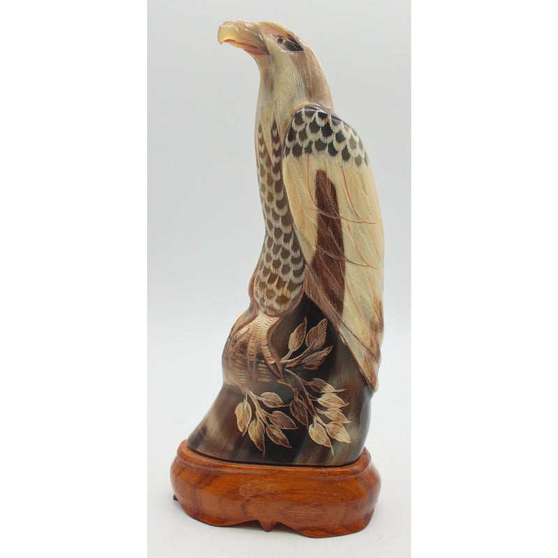 Horn Carved Eagle Figurines