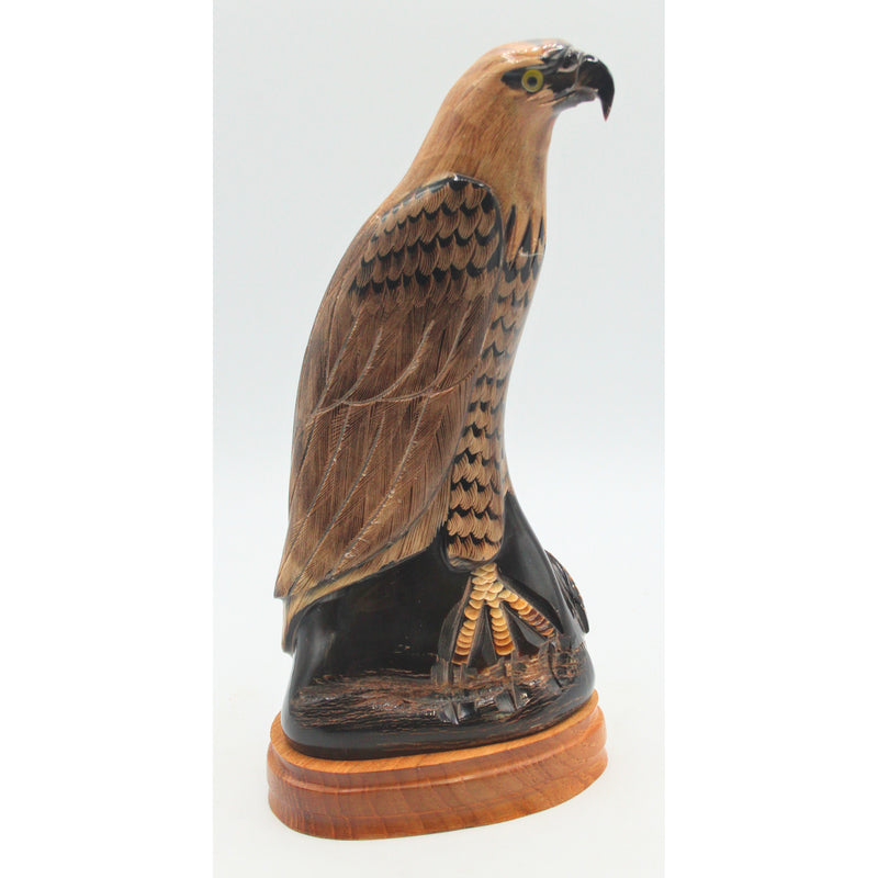 Horn Carved Eagle Figurines