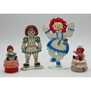 Lot of 4: Raggedy Ann Jewelry Holders, Tnket Boxes, Lapel Pins | Please Read