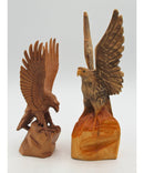 Lot of 2: Hand Carved Wooden Eagle Figurines | Please Read