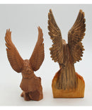 Lot of 2: Hand Carved Wooden Eagle Figurines | Please Read