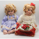 Lot of 2: Porcelain Dolls with Flowers
