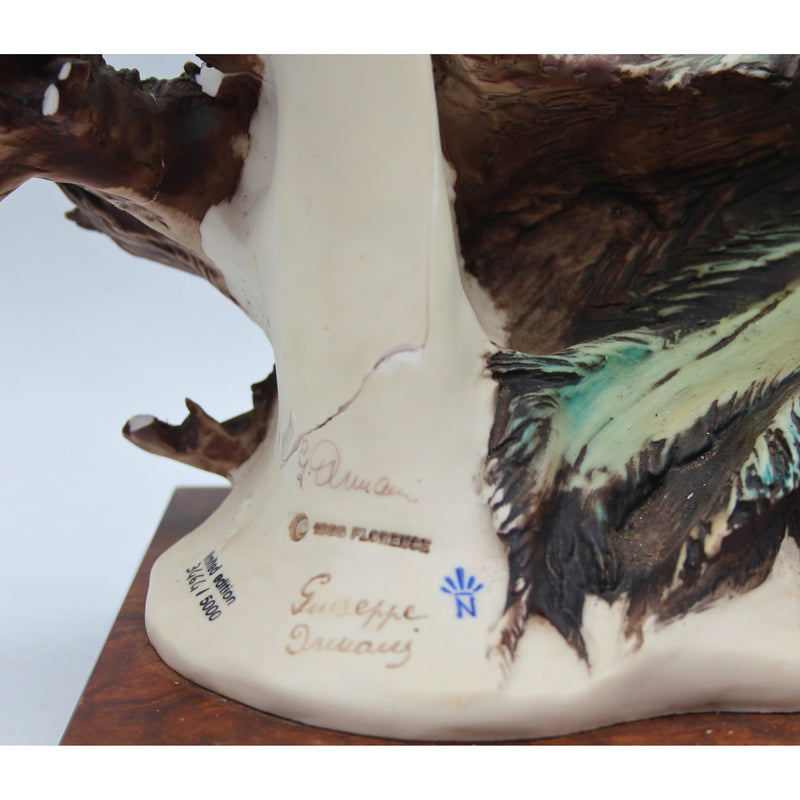 Signed Giuseppe Armani Peacock Figurine | Please Read