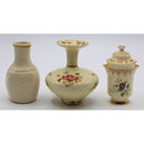 Lot of 3: Miniature Cream and Gold Vases