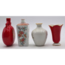 Lot of 4: Miniature Red Floral Vases | Please Read