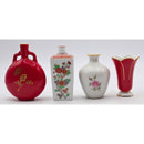 Lot of 4: Miniature Red Floral Vases | Please Read