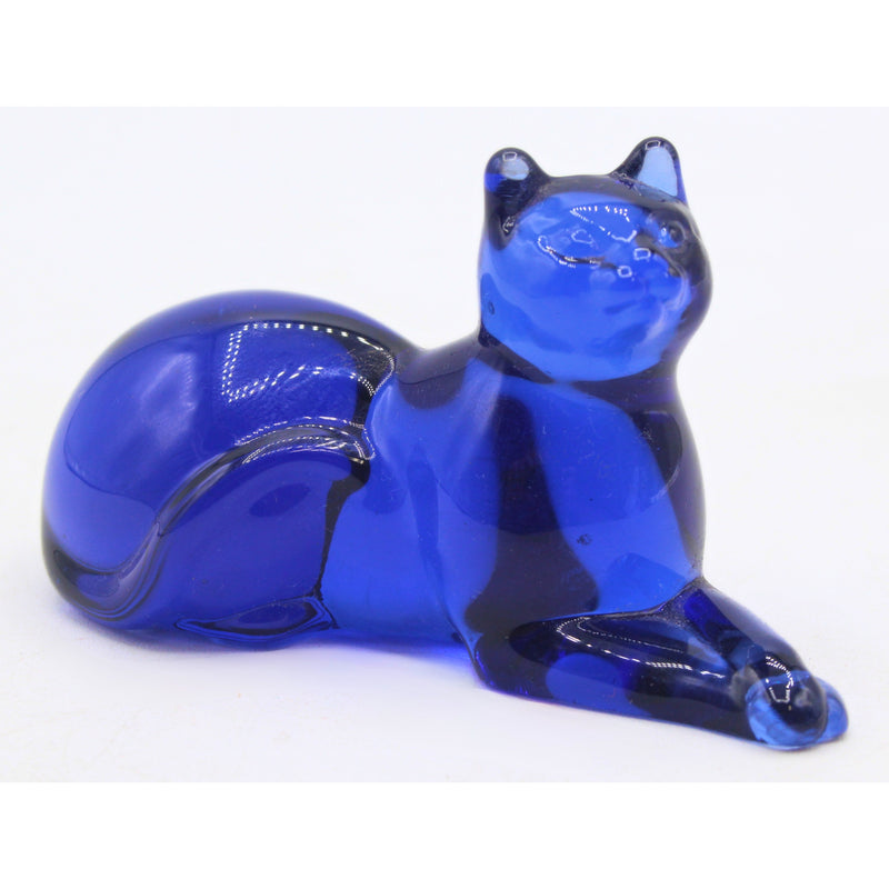 Petit chat Franklin Mint avec bleu et or | Boutique Chats d'Oeuvre Petit chat Franklin Mint avec bleu et or | Boutique Chats d'Oeuvre