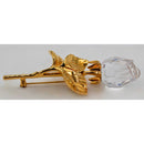 Lot of 2: Gold Flower Box & Rose Pin Brooch | Please Read