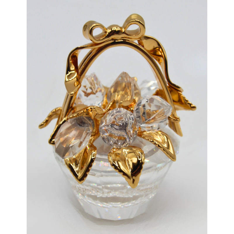 Lot of 2: Gold Flower Box & Rose Pin Brooch | Please Read
