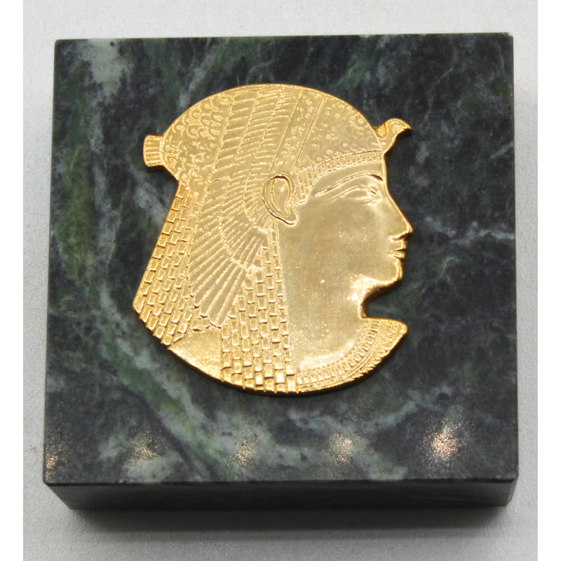 Lot of 2: Cleopatra & Egyptian Token Paperweights
