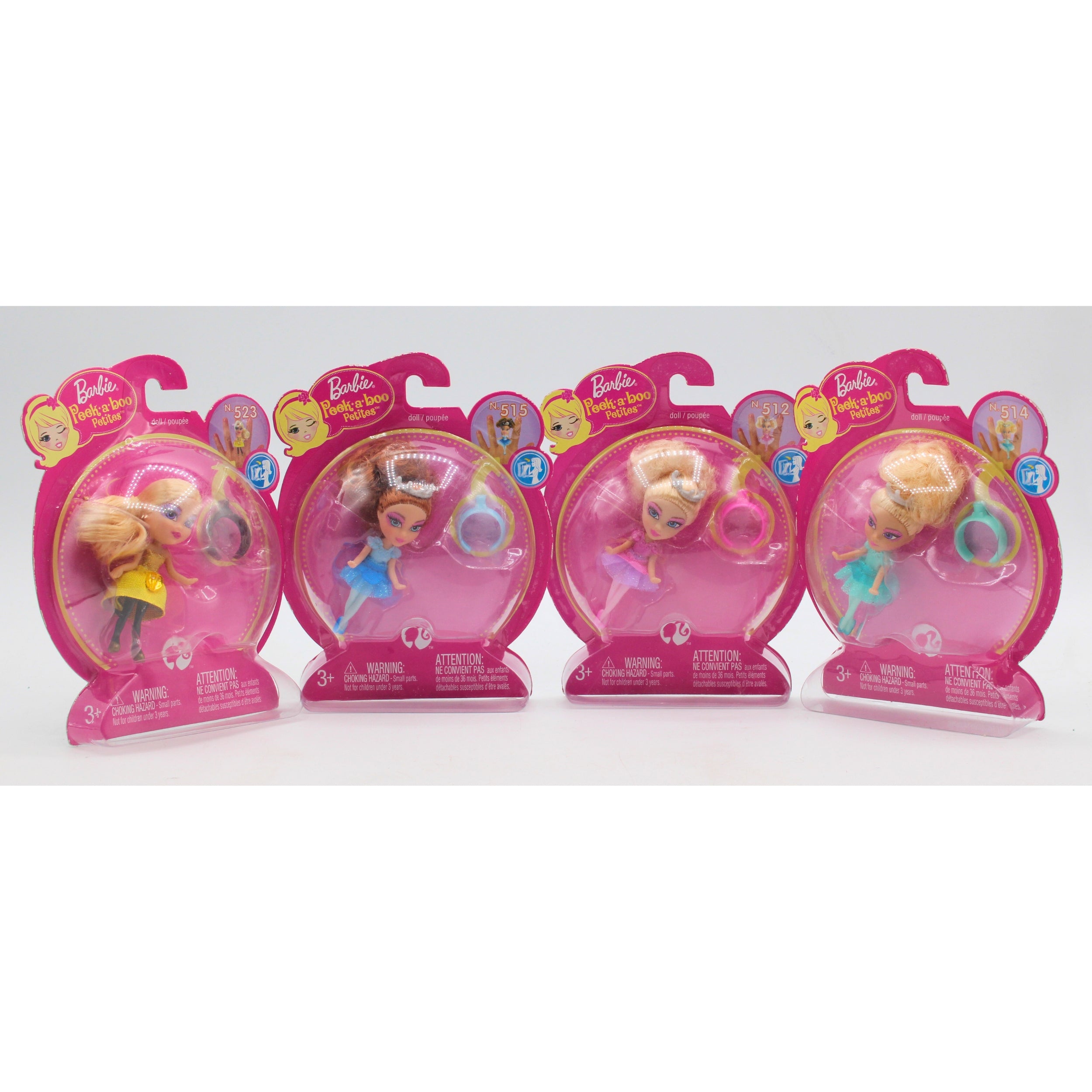 Lot of 4: Peek-a-boo Petites Dolls