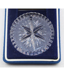 RARE Waterford Crystal Snow Star Christmas Disc Ornament