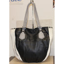 Oryany Purse: Black/White Lyssie Leather Shoulder Bag