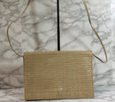 Fendi Purse: Tan Woven Leather Satchel