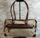 Dooney & Bourke Purse: Brown Double Pocket Signature Crossbody Bag