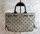 Dooney & Bourke Black Canvas Leather Tassle Satchel Bag